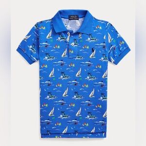 Polo by Ralph Lauren Kids Blue Nautical Print Shirt